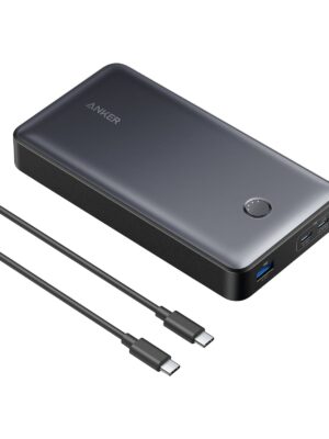 Anker 537 Powercore 24K mAh 65W Power Bank W/ 3 Ports (1 USB-A & 2 USB-C) - Black